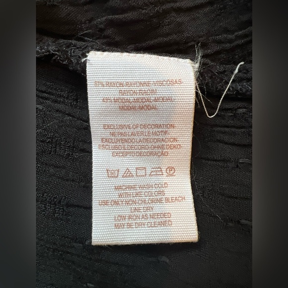 Free People Blouse Womens Canyon Rose Hi-Lo black button down embroidered Size S - Picture 11 of 11